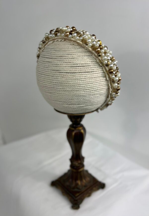 Diadema Barroca de Perlas y Dorado